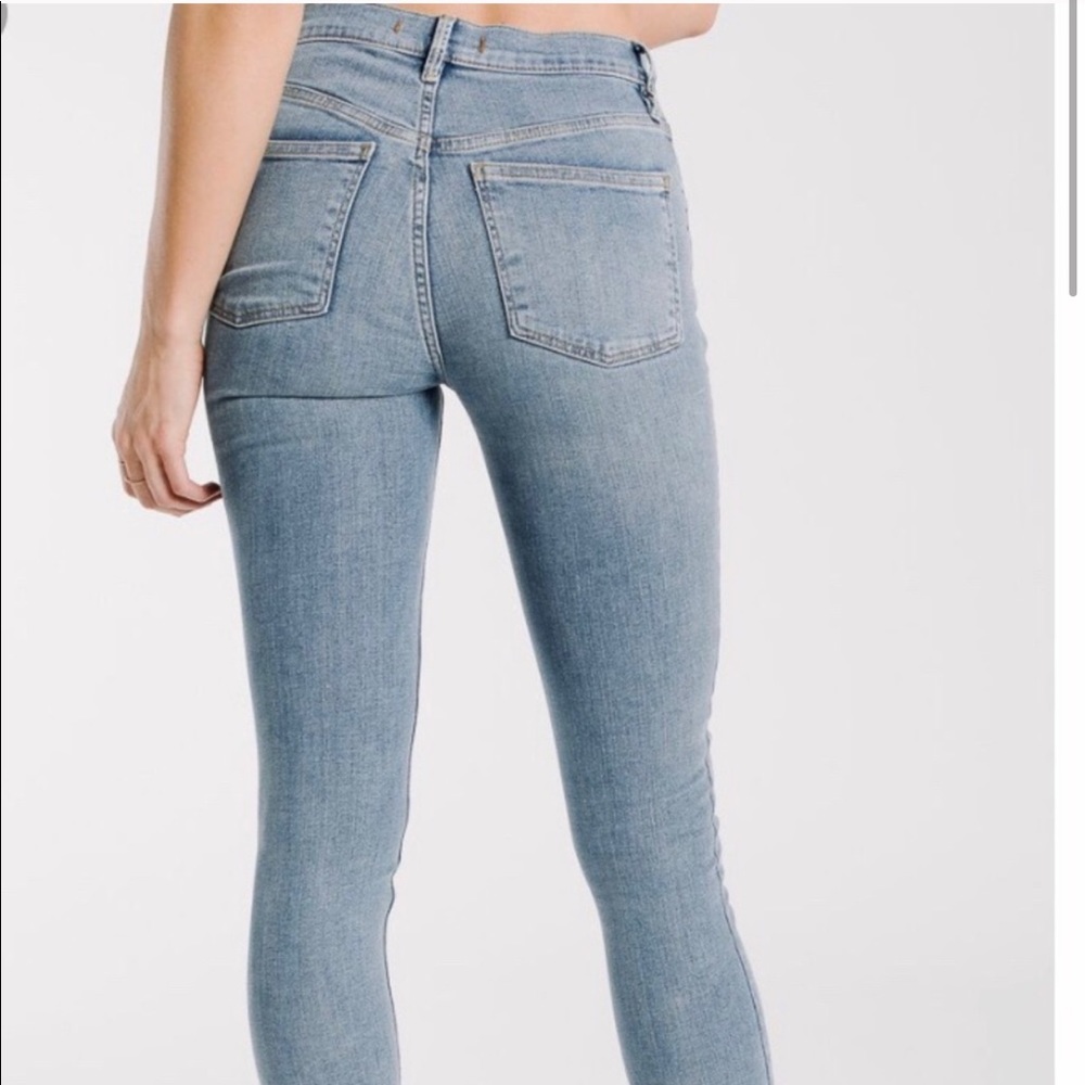 Free people high rise denim light wash